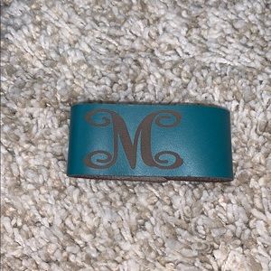a turquoise leather bracelet